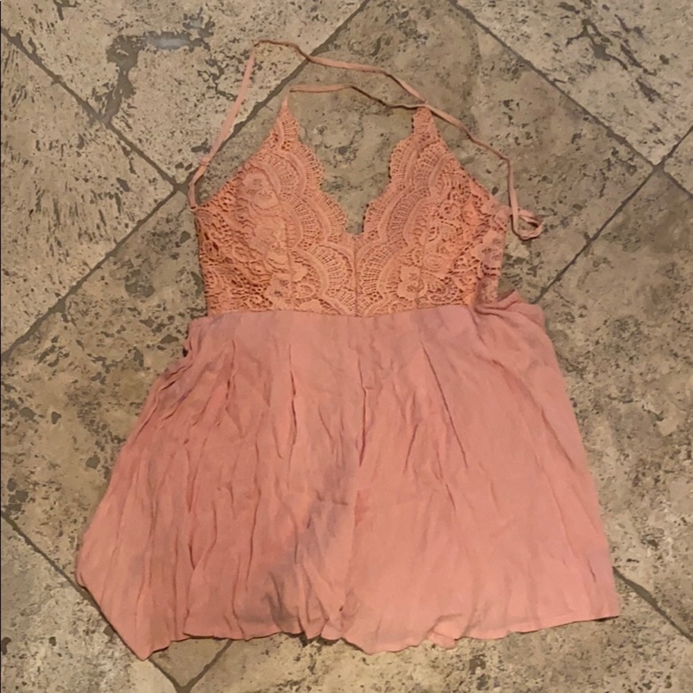 Cross back romper